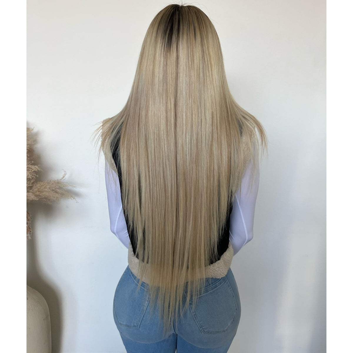 Megan Suede Vest Jacket (Black)