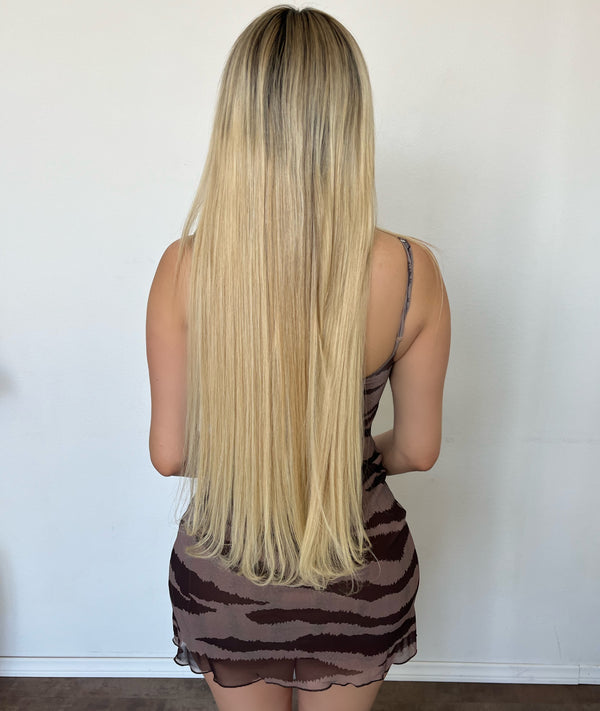 Adrianna Tiger Print Mini Dress (Brown)