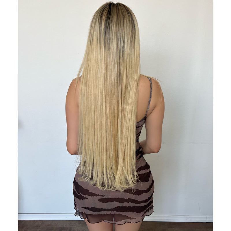 Adrianna Tiger Print Mini Dress (Brown)