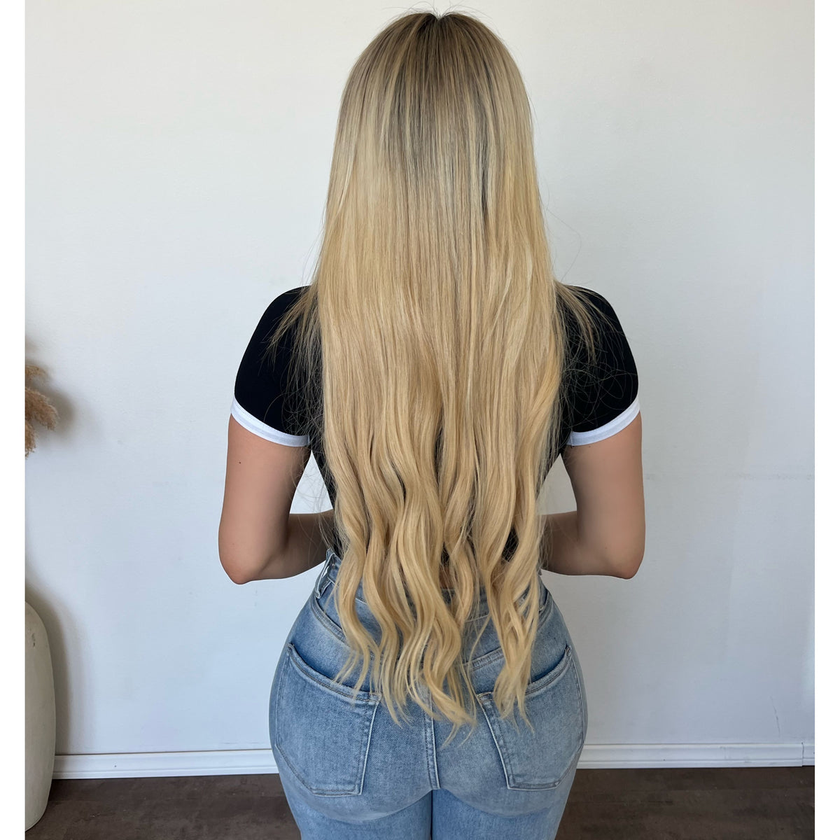 Elsy Rib Bow Top (Black)