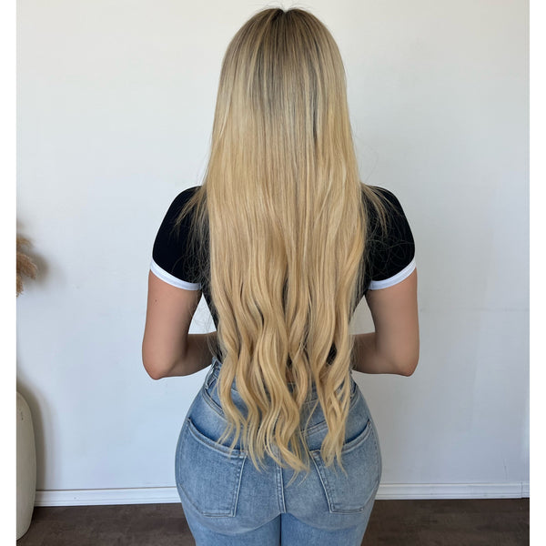 Elsy Rib Bow Top (Black)