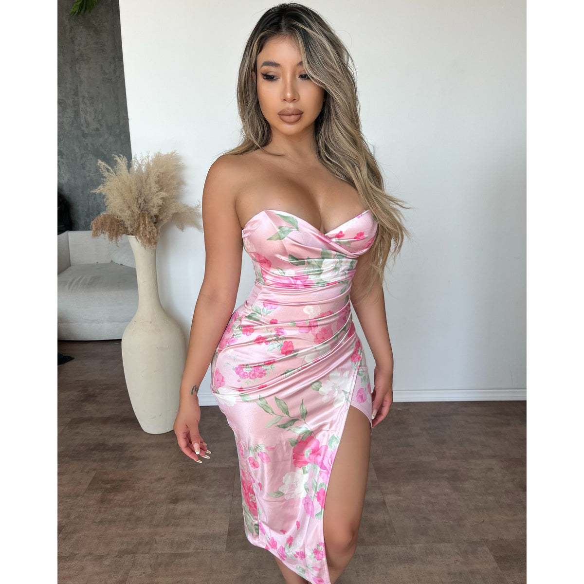 Jackie Dress (Pink Flowers)