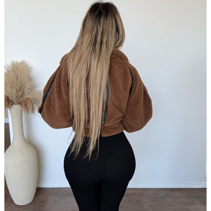 Alina Fur Jacket (Brown)