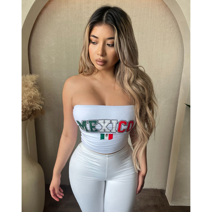 Mexico Tube Top (White)