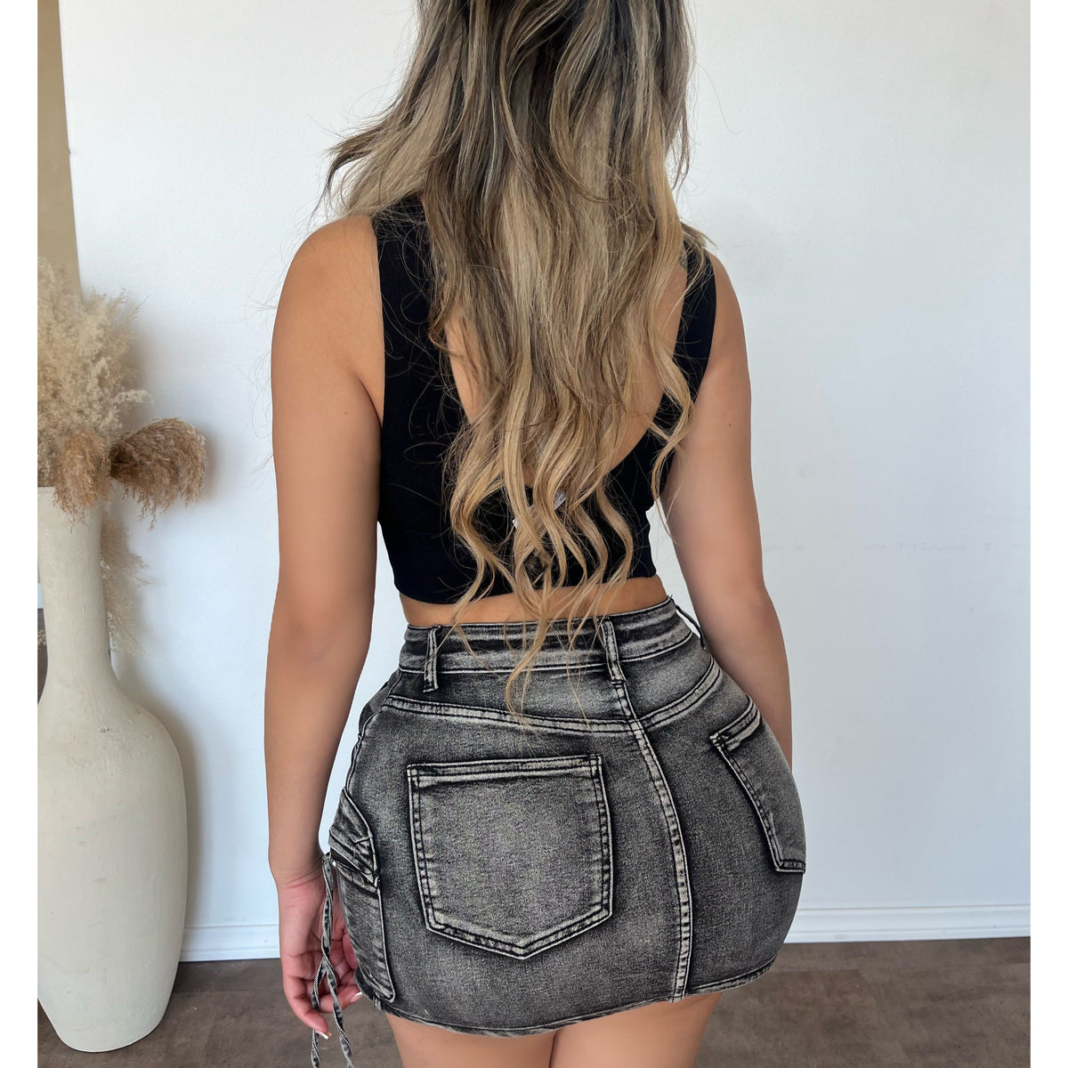 Stella Cargo Skirt (Grey Multi)