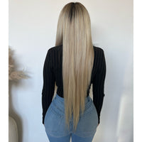 Audrey Rib Zip Up Sweater (Black)