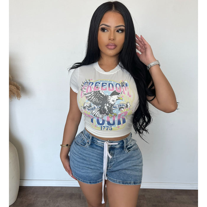 Freedom Tour Oversize Tee (Ivory)