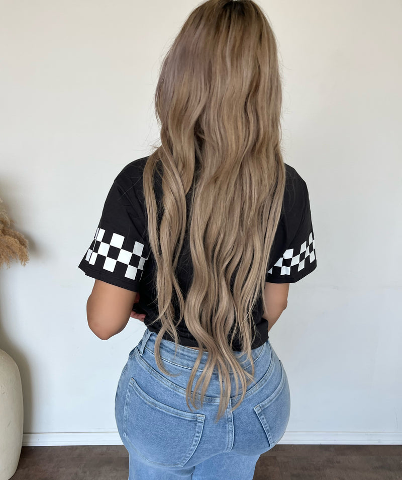 Angel Race Car T Shirt (Washed Balck)