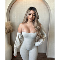 Gena Long Sleeve Cardigan (Oatmeal)