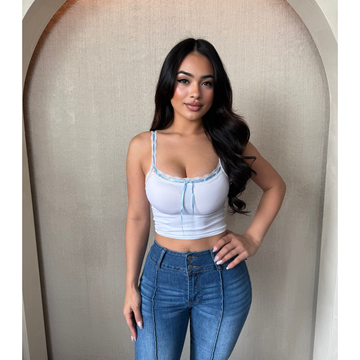 Shantel Seamless Cami Top (White)