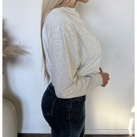 Marissa Bubble Sweatshirt (Light Heather Grey)