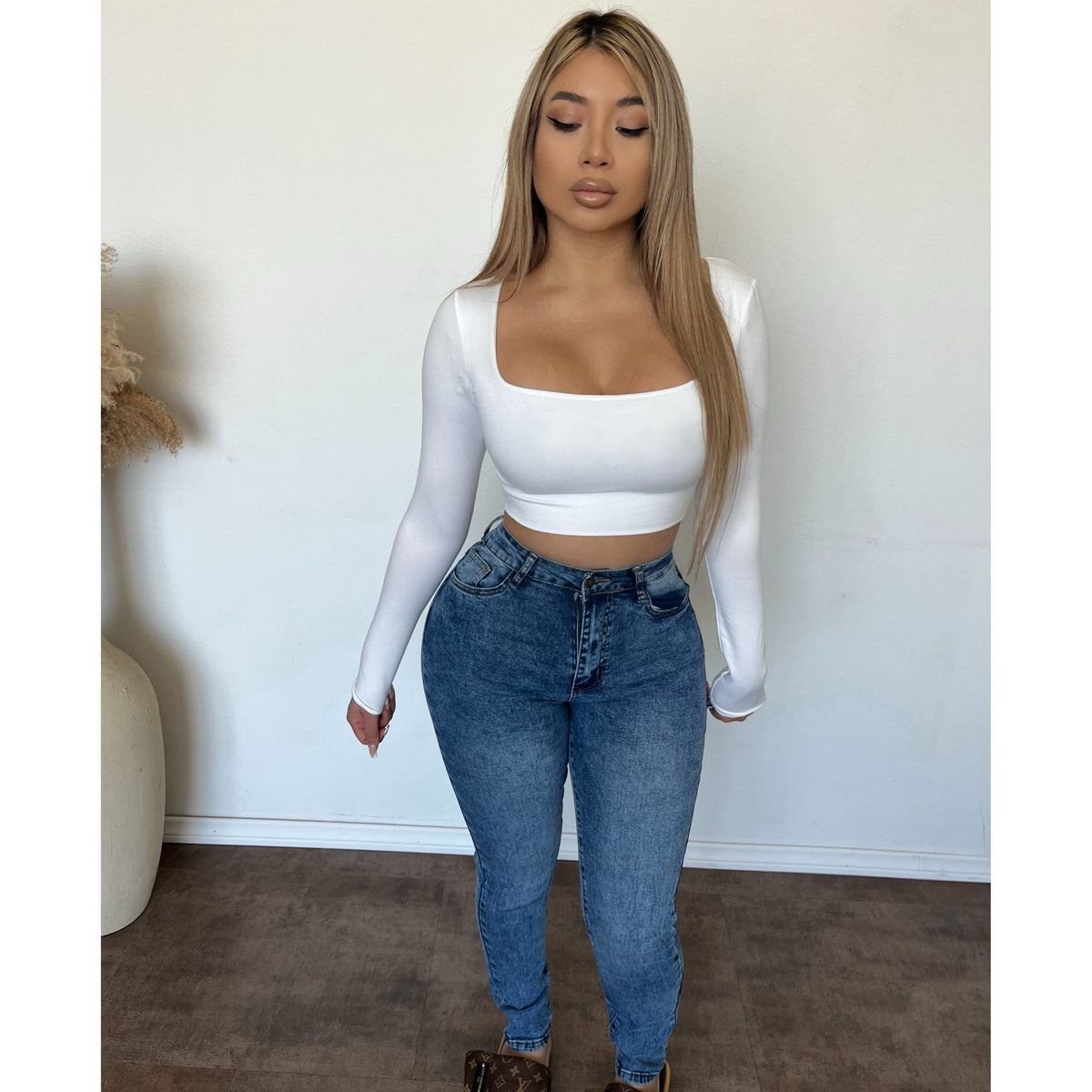 Cameron Dusty Wash Skinny Jeans (Light Wash)