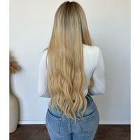 Gigi V Neck Long Sleeve Bodysuit (White)