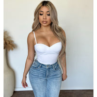 Esme Bonding bra Cami Top (White)