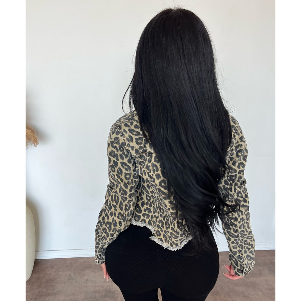 Emily Leopard Cropped Jacket (Leopard)