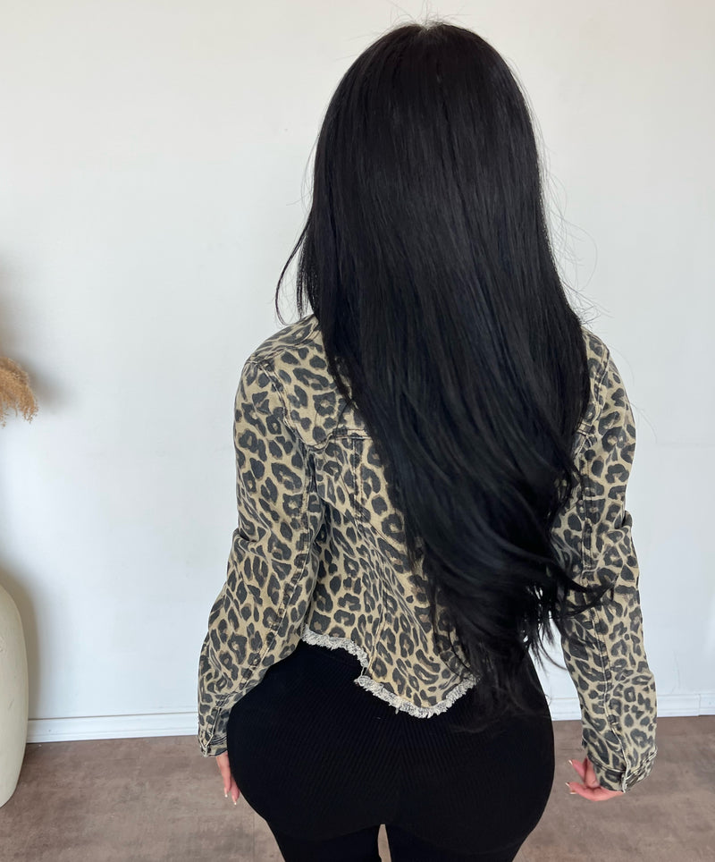 Emily Leopard Cropped Jacket (Leopard)