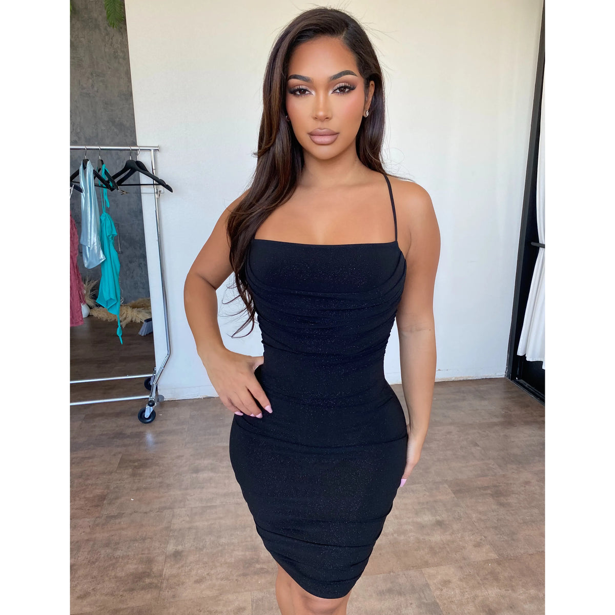 Eva Glitter Dress (Black) Eva Glitter Dress (Black)