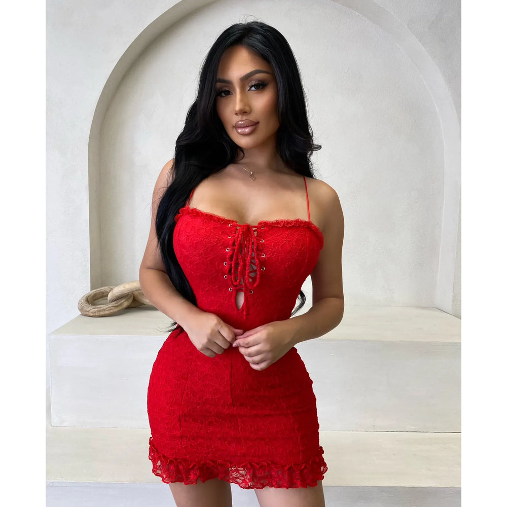 Cassie Mini Dress(Red) – OOTDFASH