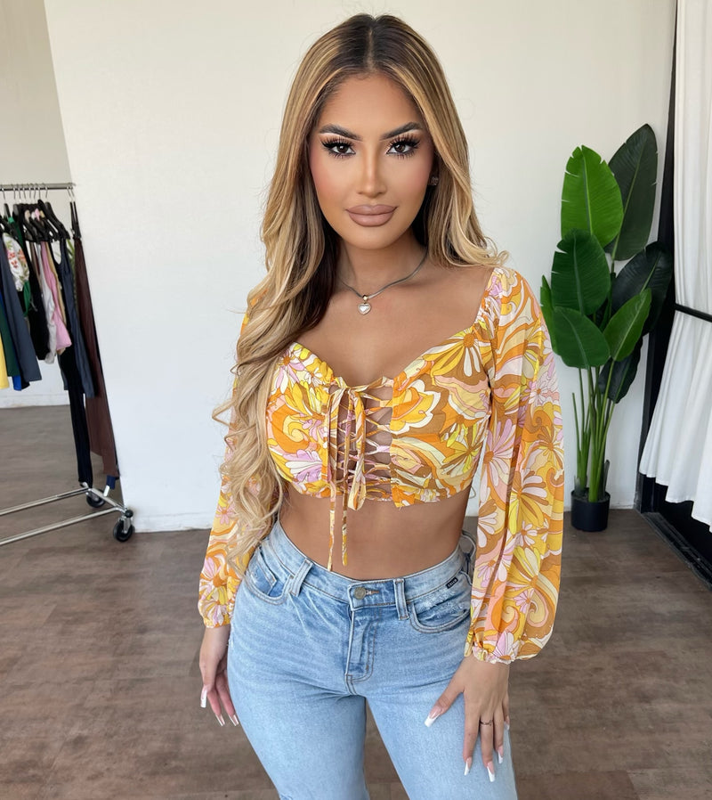 Jessi Floral Top(Yellow)