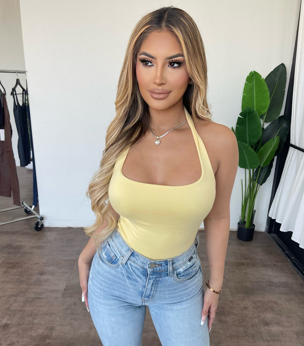 Daisy Cropped Top(Light Yellow)