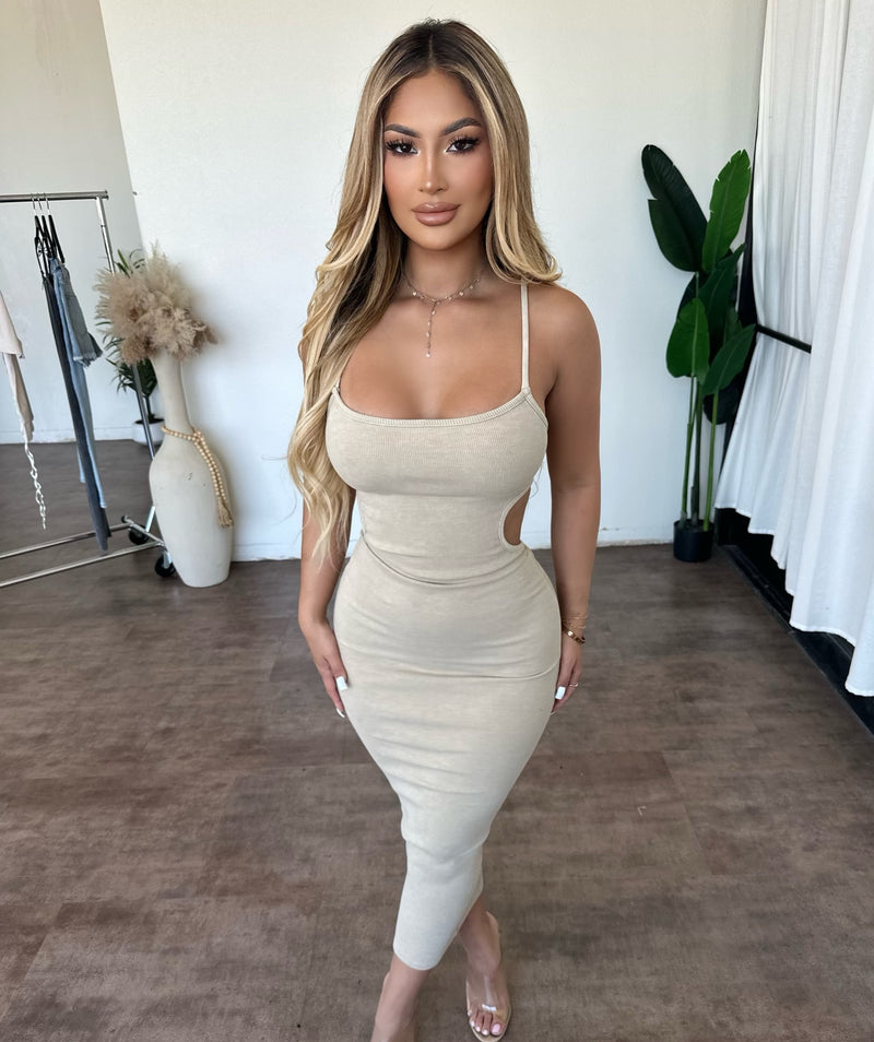 Brie Dress (Taupe)