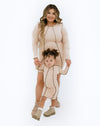Mommy's Girl  Long Sleeve Dress (Nude/Brown)(Mommy)