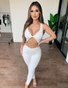 Chrissy Tank Jumpsuit(Off White)