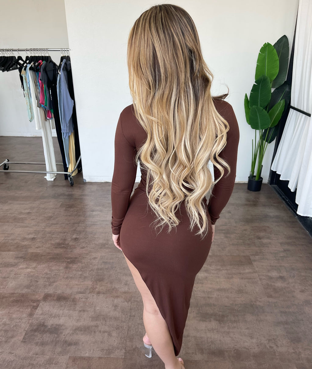 Karen Maxi Dress(Chocolate)