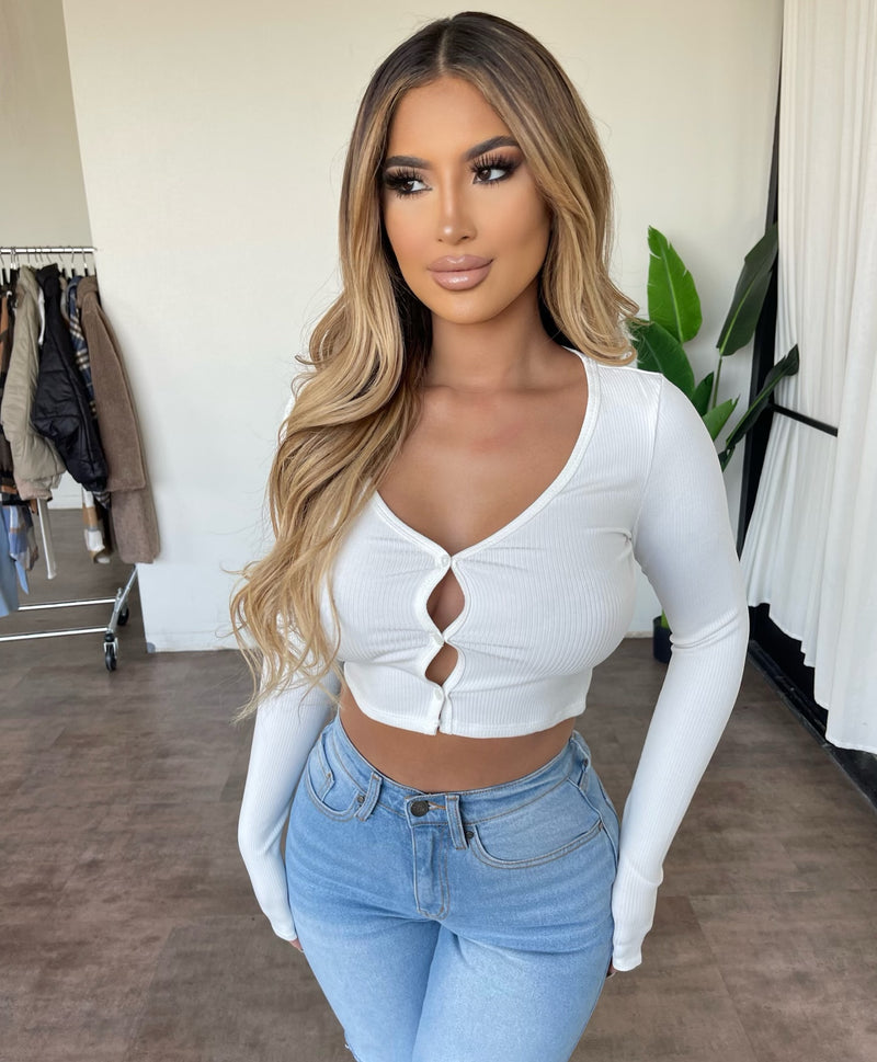 Cindy Cropped Top(Off White)