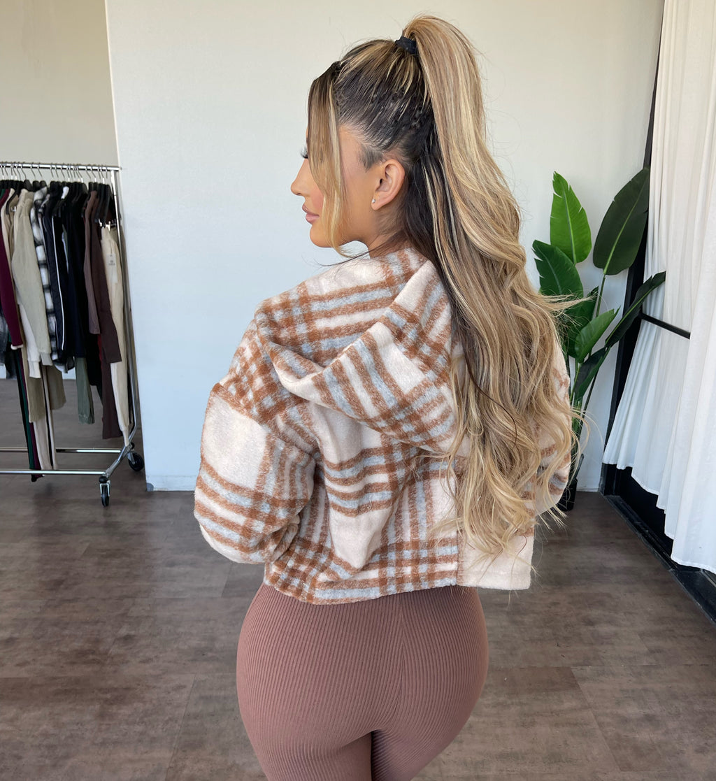 Brittney Cropped Jacket(Taupe)