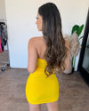 Kelly Halter Dress(Banana Yellow)