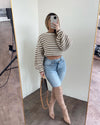 Caro Cropped Sweater(Off White/Taupe)