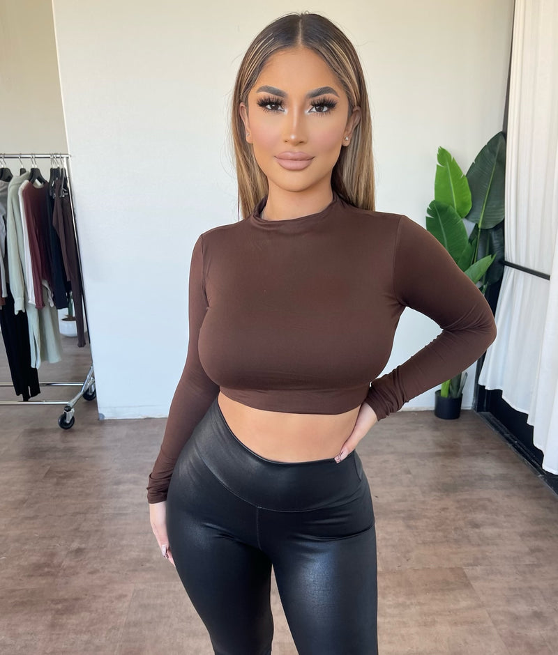 Marty Cropped Top(Chocolate)